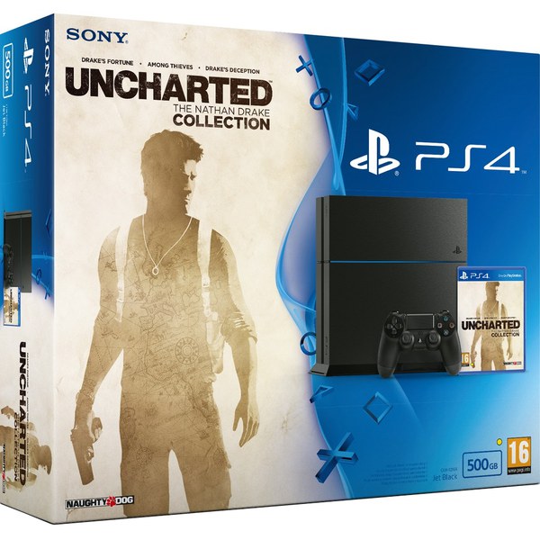 sony playstation 4 500gb console - includes uncharted: the nathan
