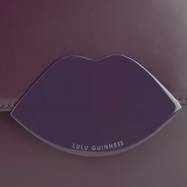 Lulu Guinness Women's Polished Calf Edie Briefcase - Damson: Image 21