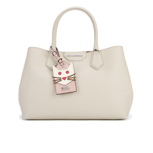 Karl Lagerfeld Women's Small K/Shopper Saffiano Bag - Stone Grey: Image 01