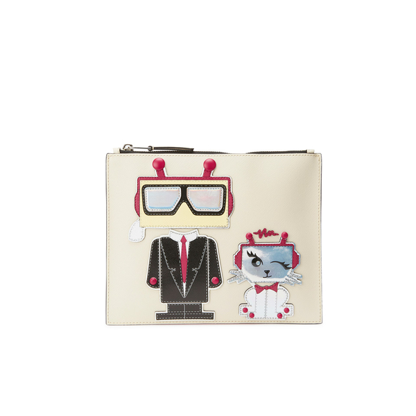 Karl Lagerfeld Women's K/Robot Pouch - Cream: Image 01