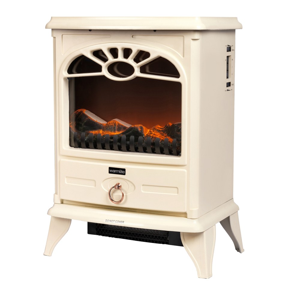 Warmlite 2000W Stove Fire Cream IWOOT