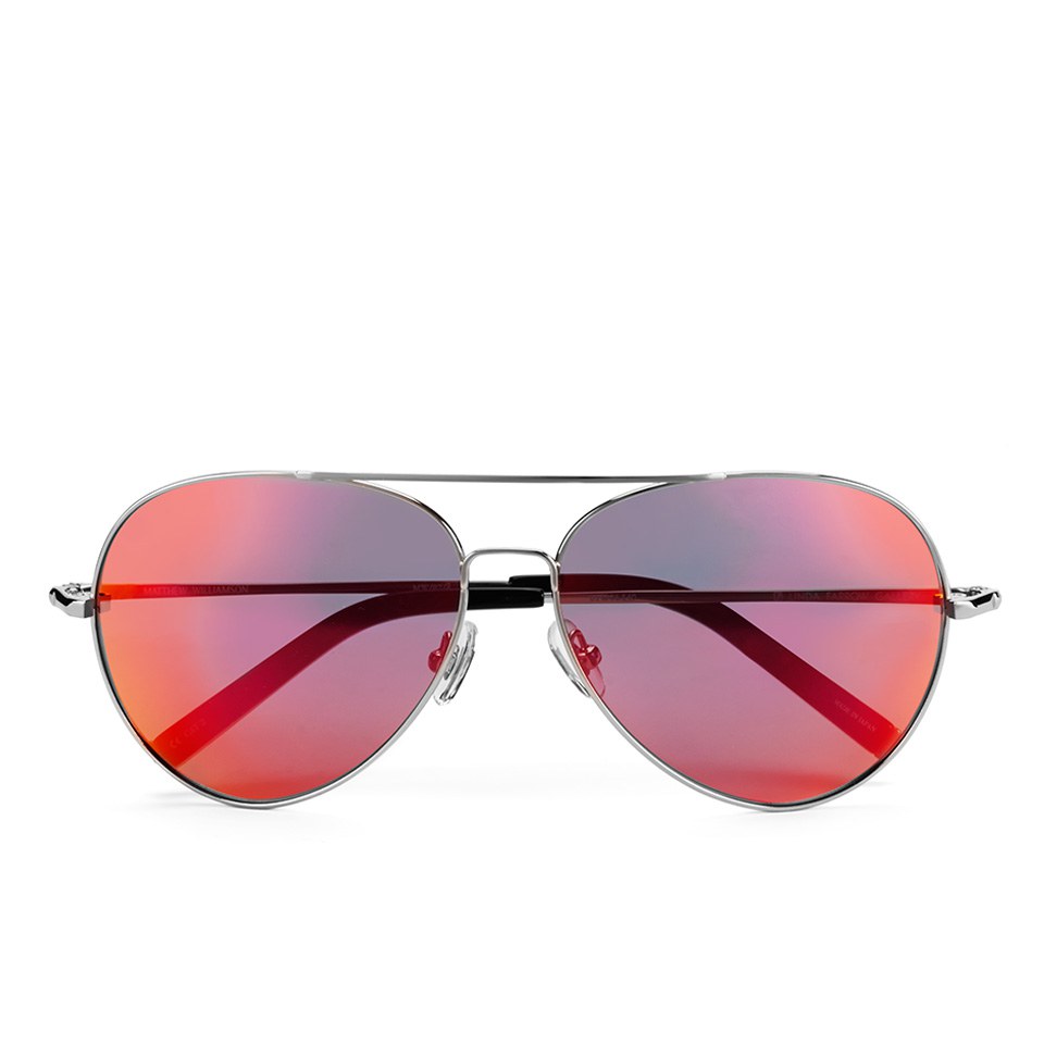 Aviator Sunglasses Red Lenses