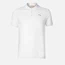 Maison Kitsuné Men's Tricolor Fox Patch Polo Shirt - White