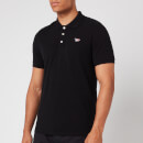 Maison Kitsuné Men's Tricolor Fox Patch Polo Shirt - Black