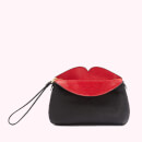 Lulu Guinness Women's Peekaboo Lip Clover Clutch Bag - Black