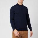 Polo Ralph Lauren Men's Merino Wool Placket Jumper - Hunter Navy