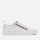HUGO Men's Futurism Tenn Leather Low Top Trainers - White