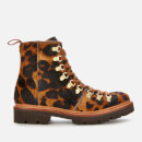 Grenson Women's Nanette Leopard Print Pony Hiking Style Boots - Brown