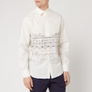 Lanvin Men's Straight Shirt Babar Beach Huts Print - Black/White