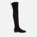 Stuart Weitzman Women's Lowland Suede Over The Knee Flat Boots - Black