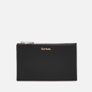 PS by Paul Smith Men's Signature Stripe Detail Leather Zip Pouch - Black