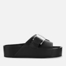 Simon Miller Women's Chunk Leather Slide Sandals - Black