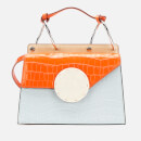 Danse Lente Women's Phoebe Shoulder Bag - Pale Blue/Papaya Croc