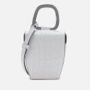 Danse Lente Women's Magnetic Box Bag - Pale Blue Croc