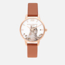 Olivia Burton Women's Illustrated Animals Watch - Vegan Honey/Rose Gold