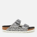 Birkenstock Women's Arizona Leopard Print Double Strap Sandals - Black/White
