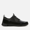 Clarks Men's Tri Solar Leather Running Style Trainers - Black