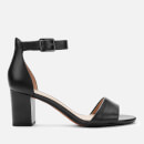 Clarks Women's Deva Mae Leather Block Heeled Sandals - Black