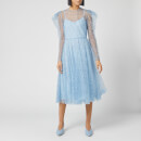 Philosophy di Lorenzo Serafini Women's Polka Dot Sheer Midi Dress - Blue