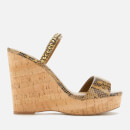 Kurt Geiger London Women's Alexia Leather Wedged Sandals - Tan Comb