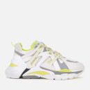 Ash Women's Flash Running Style Trainers - White/Silver/Fluo Yellow