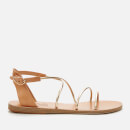 Ancient Greek Sandals Women's Meloivia Leather Sandals - Natural/Platinum
