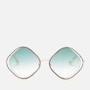 Chloé Women's Poppy Diamond Frame Sunglasses - Havana/Gradient Petrol