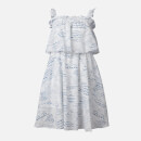 KENZO Women's Strapless Ruffles Dress - Duck Blue