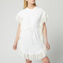See By Chloé Women's T-Shirt Tie Waist Dress - White Powder