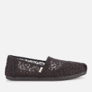 TOMS Women's Floral Lace Alpargata Espadrilles - Black