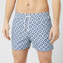 Frescobol Carioca Men's Pangra Sports Swim Shorts - Navy/Sky Blue