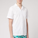 Frescobol Carioca Men's Seersucker Camp Collar Shirt - White