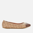 Coach Women's Brandi C Button Ballet Flats - Saddle/Tan