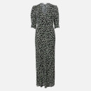 RIXO Women's Zadie Midi Dress - Ditsy Floral - Black Cream