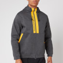 White Mountaineering Men's Logo Printed Contrasted Zip Up Hoodie - Charcoal