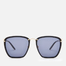 Gucci Men's Square Frame Sunglasses - Black/Gold/Grey