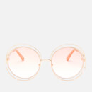 Chloé Women's Carlina Pearl Round Frame Sunglasses - Gold/Peach