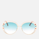 Chloé Women's Round Frame Sunglasses - Gold/Petrol