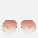 Gucci Women's Oversized Square Frame Sunglasses - Gold/Brown