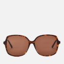 Bottega Veneta Women's Oversized Square Frame Sunglasses - Havana/Brown
