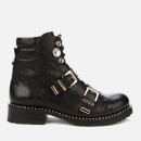 Sophia Webster Women's Ziggy Leather Biker Boots - Black