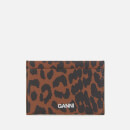 Ganni Women's Leopard Print Card Holder - Toffee