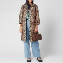 Ganni Women's Leopard Print Linen Jacket - Leopard