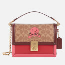 Coach 1941 Women's Signature Horse and Carriage 2 by Guang Yu Hutton Shoulder Bag - Tan Confetti Pink Multi