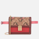 Coach 1941 Women's Signature All Over Horse and Carriage 3 by Guang Yu Hutton Belt Bag - Tan Red Apple Multi
