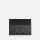 Coach Men's Flat Card Case - Charcoal/Black