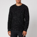 Maison Margiela Men's Distressed Speckled Wool Blend Jumper - Black