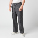 Maison Margiela Men's Wool Flannel Trousers - Grey Melange
