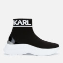 Karl Lagerfeld Women's Skyline Knit Hi-Top Trainers - Black
