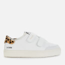Axel Arigato Kids' Clean 90 Triple Velcro Leather Cupsole Trainers - White/Leopard/Cremino